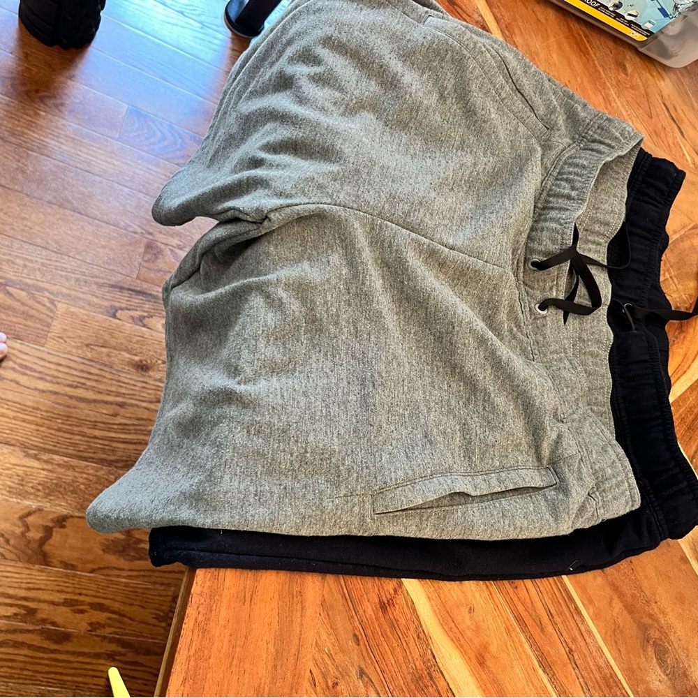 All In Motion cotton shorts.  navy & gray